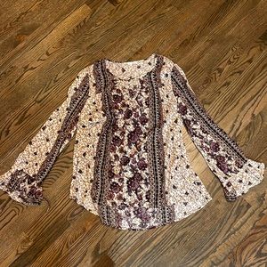 Floral Long Sleeve Women's Top